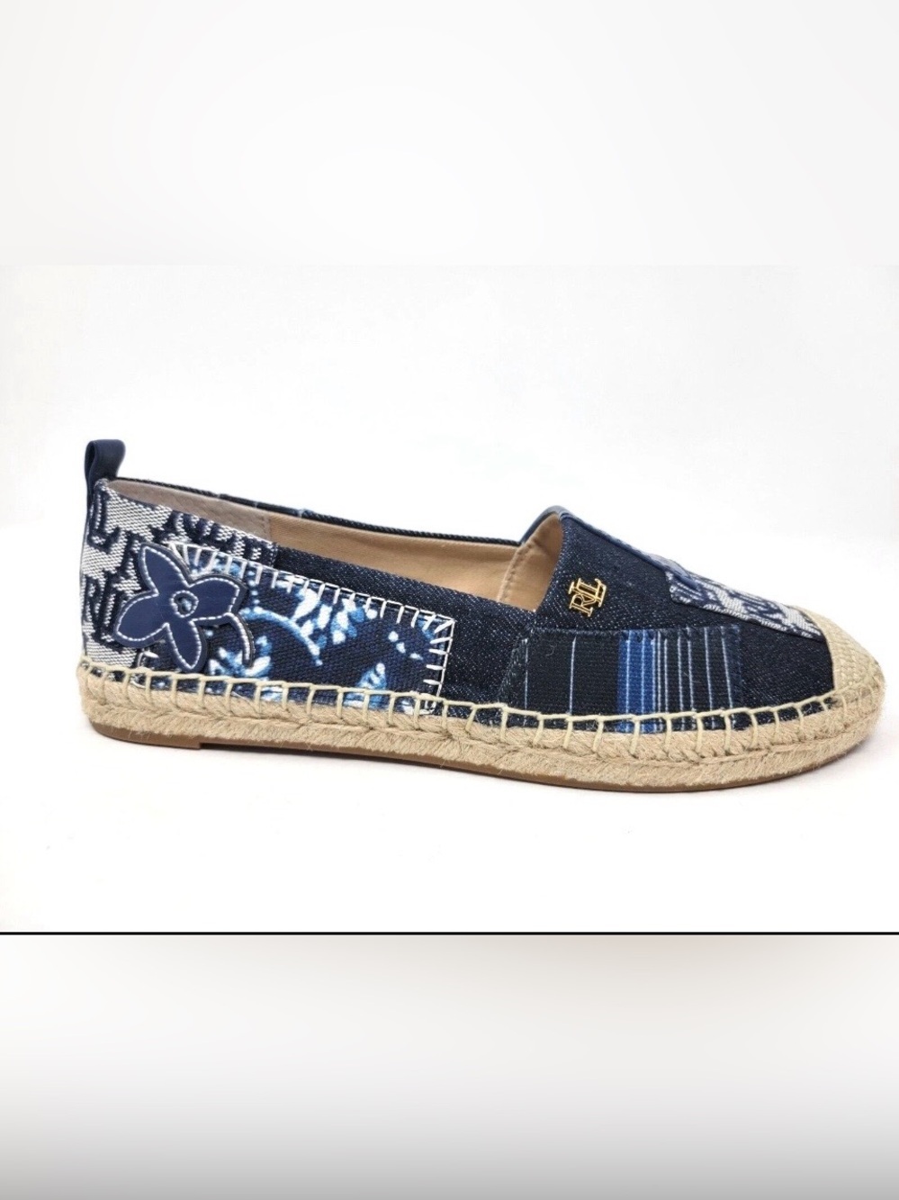 Lauren Ralph Lauren Cameryn Patch Espadrille Flats Sz 9